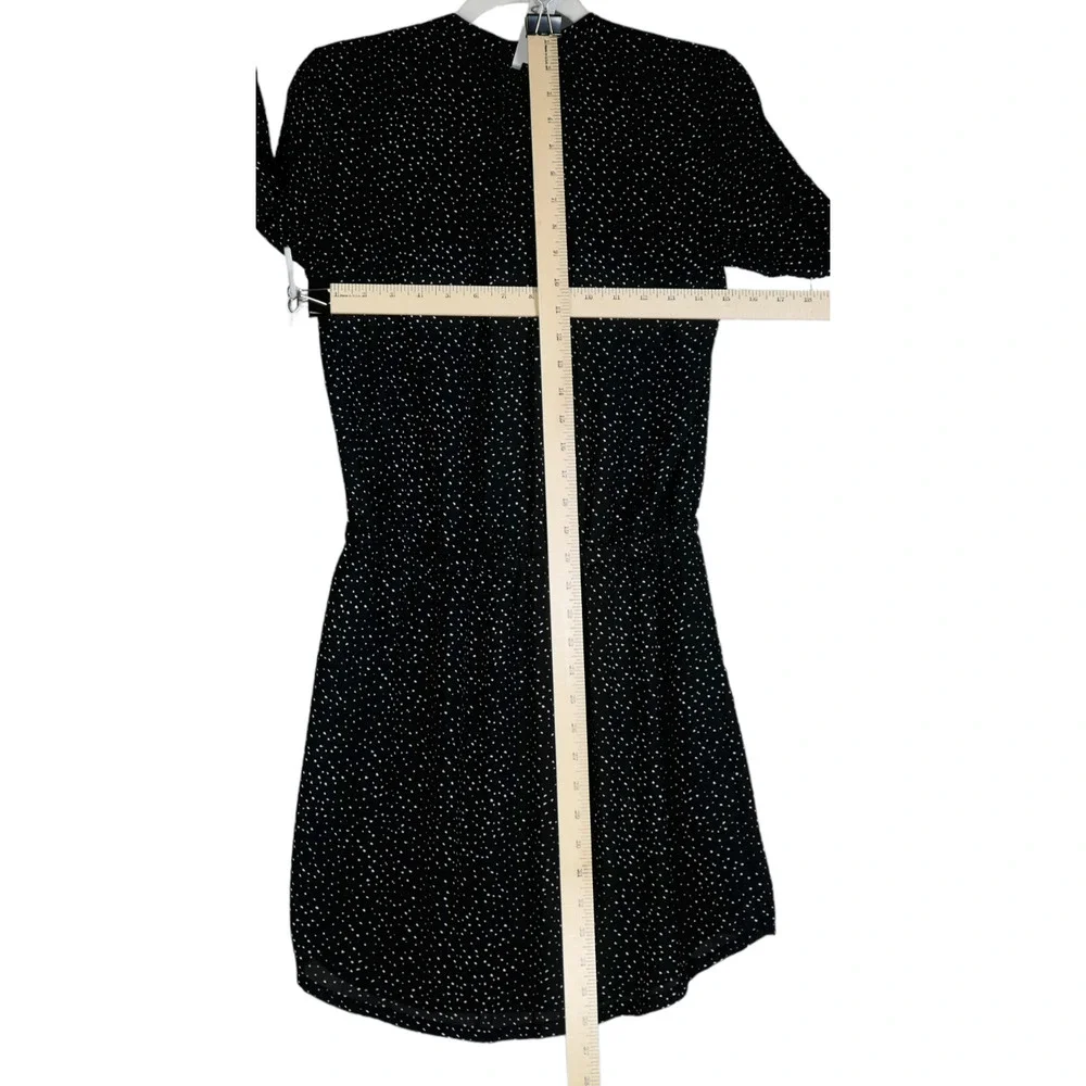 Hilary Radley Black Shirt Dress Womens Size XS Elastic Drawstring Long Sleeve - Picture 6 of 9
